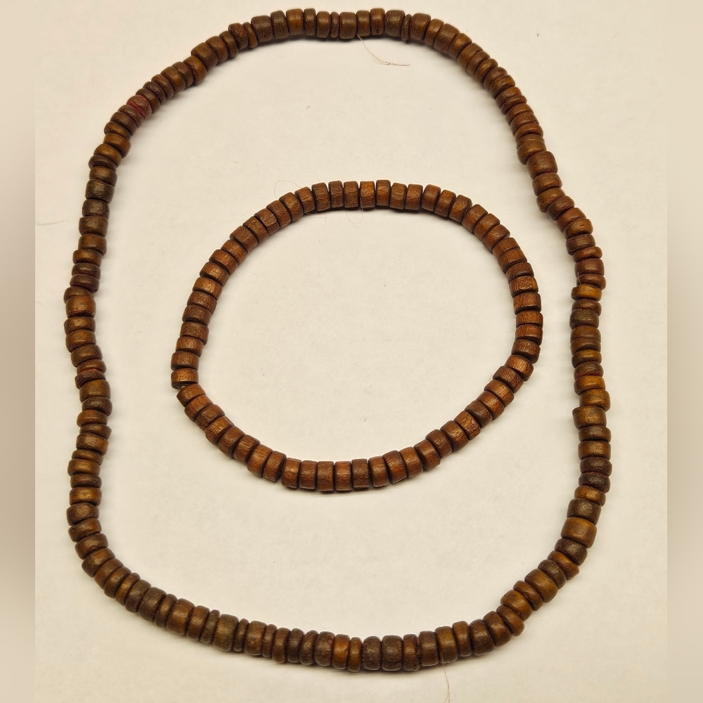 Wooden Bracelets and Necklace Bundle - Picture 4 of 7